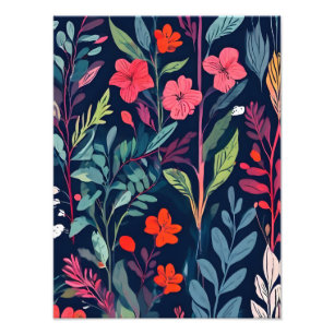 Foto Patrón de cartón floral oscuro