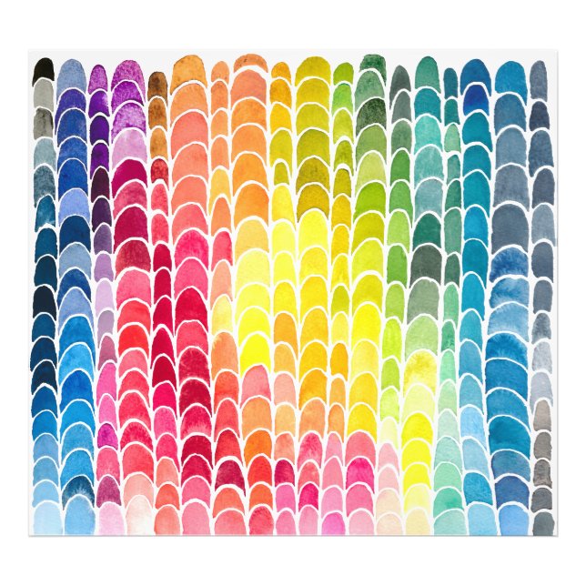 Foto Patrón de color de agua del arcoiris de la utopía (Frente)