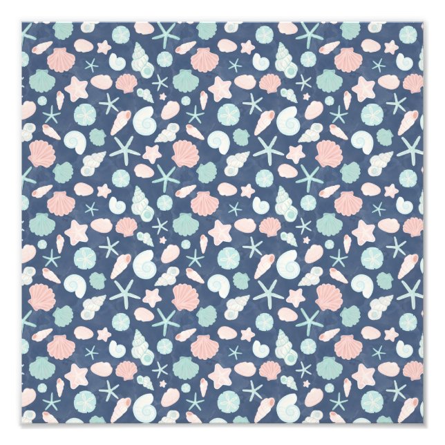 Foto patrón de conchas marinas (Frente)