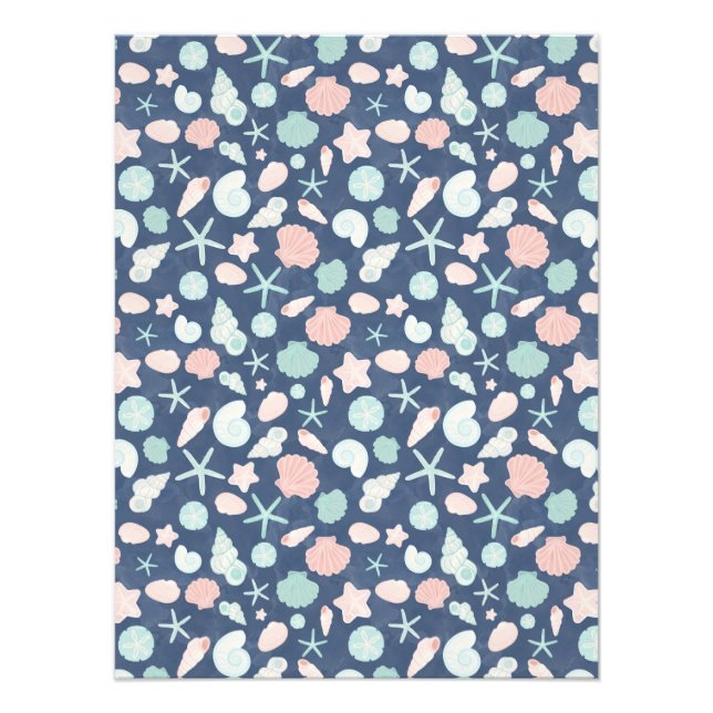 Foto patrón de conchas marinas (Frente)