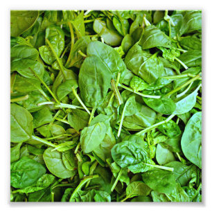 Foto Patrón de ensalada de espinacas verdes frescas