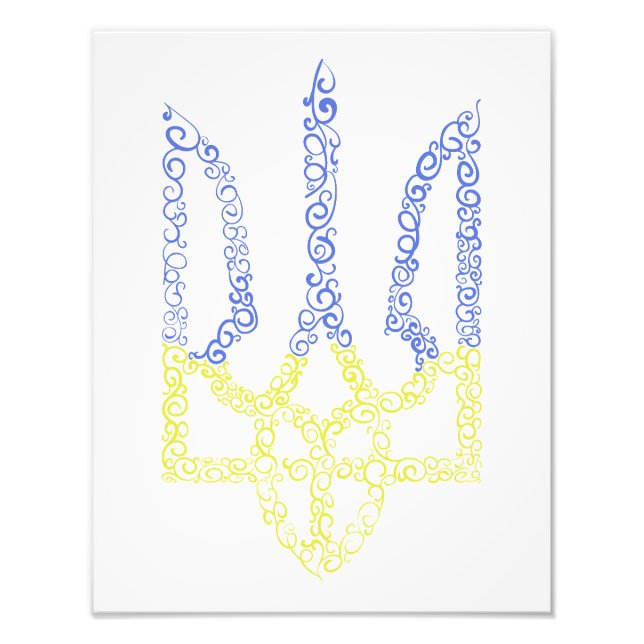 Foto Patrón de espiral de tridente de trízub del escudo (Frente)