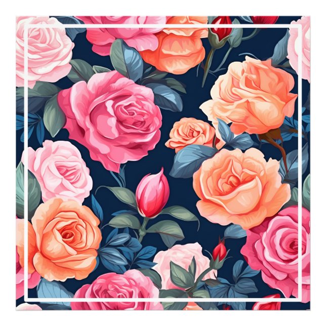 Foto Patrón de flores de rosas en flor-80037  (Frente)