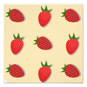 Foto Patrón de fresa para buenas vibraciones en verano 