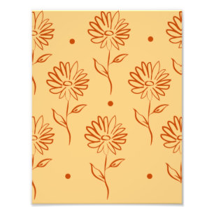 Foto Patrón de girasol marrón naranja