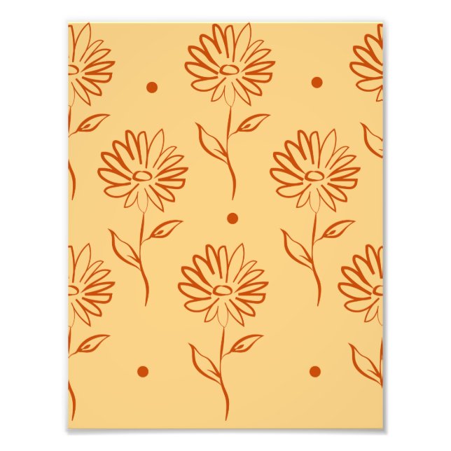 Foto Patrón de girasol marrón naranja (Frente)