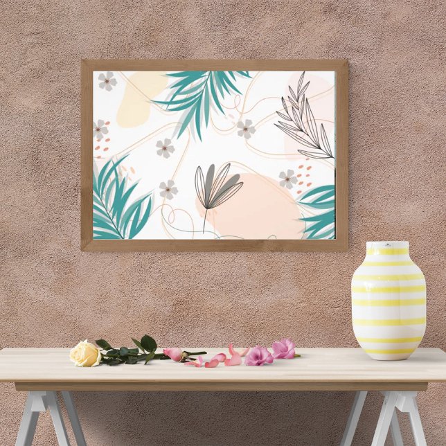 Foto Patrón de hojas y flores tropicales sin soldadura (Subido por el creador)