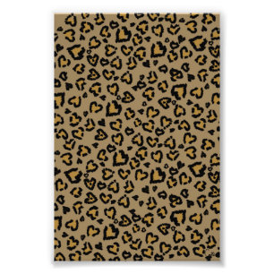 Foto Patrón de leopardo cardíaco en colores naturales
