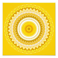 Patrón de Mandala amarillo Daffodil