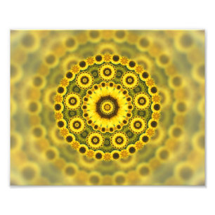 Foto Patrón de Mandala Hippy Sunflower Fractal