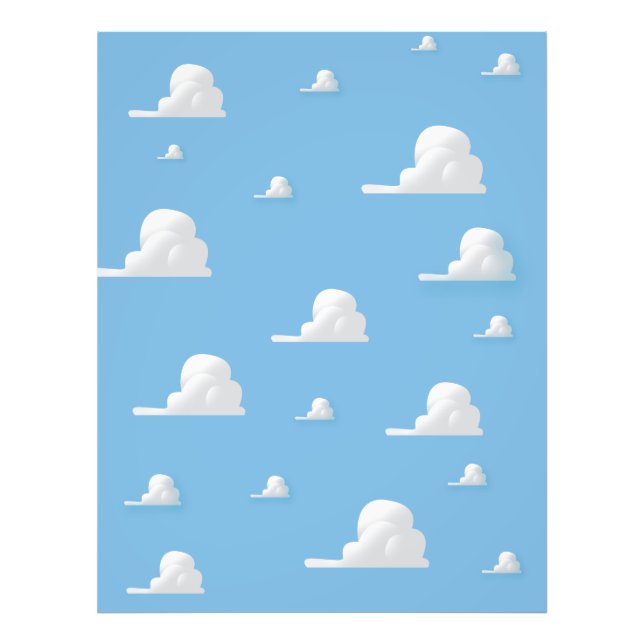 Foto Patrón de nube de dibujos animados lindo (Frente)
