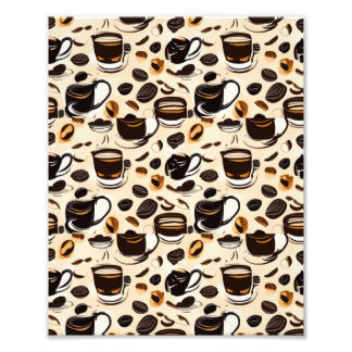 Foto Patrón de pintura de aceite de café negro