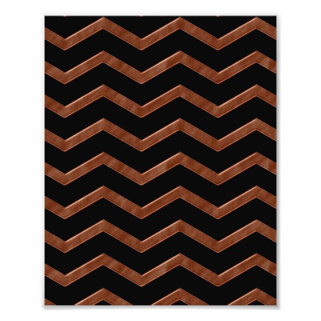 Foto Patrón de Zig Zag de Bronce Metálico (Frente)