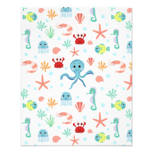 Foto Patrón del mundo marino