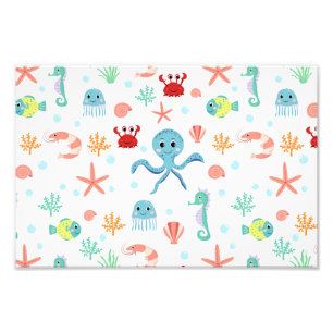 Foto Patrón del mundo marino