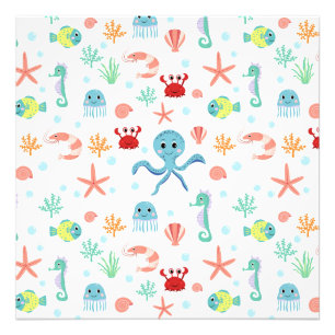 Foto Patrón del mundo marino