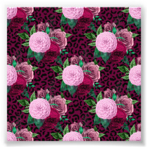 Foto Patrón Floral de Flor de Leopardo Guepardo