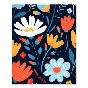 Foto Patrón floral negro femenino