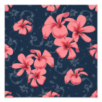 Patrón floral plumeria tropical