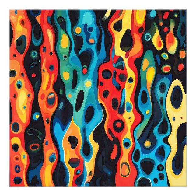 Foto Patrón psicodélico colorido (Frente)