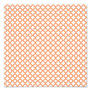 Foto Patrón Quatrefoil naranja