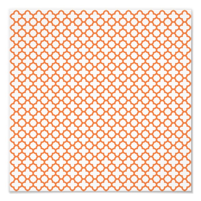Foto Patrón Quatrefoil naranja (Frente)