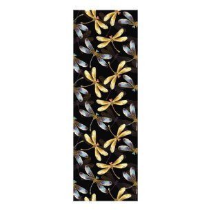 Foto Patrón sin foco con Dragonflies dorados