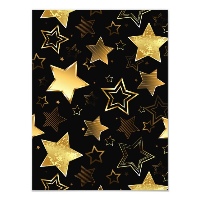Foto Patrón sin foco con las estrellas doradas (Frente)