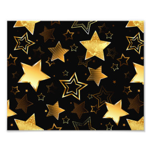 Foto Patrón sin foco con las estrellas doradas