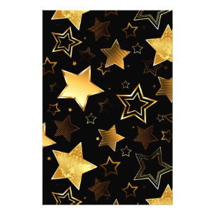 Foto Patrón sin foco con las estrellas doradas