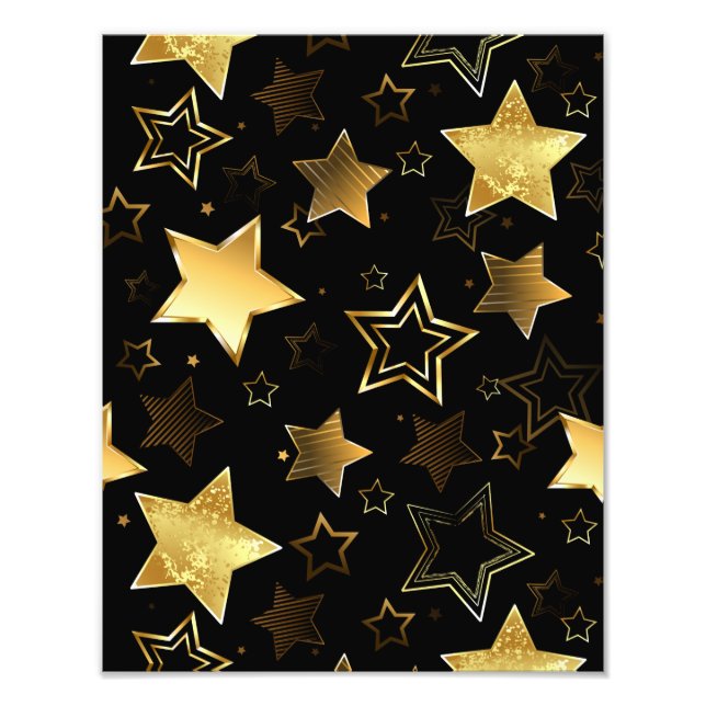 Foto Patrón sin foco con las estrellas doradas (Frente)