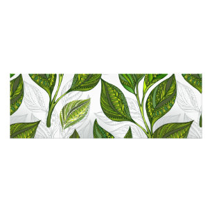 Foto Patrón sin inconvenientes con hojas de té verdes