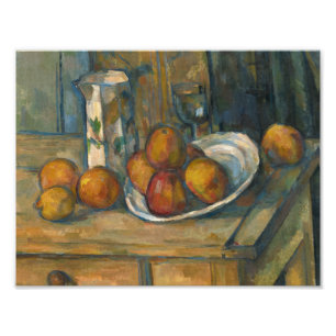 Foto Paul Cezanne - Todavía la vida con leche y fruta
