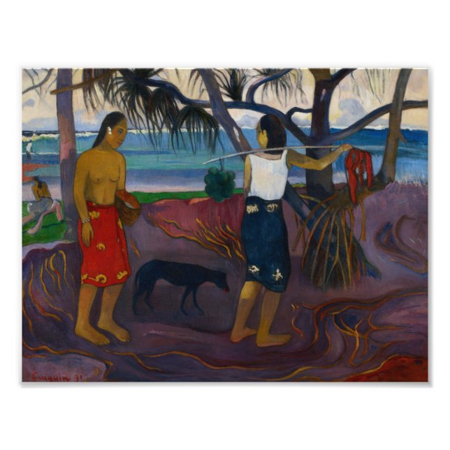 Foto Paul Gauguin - Bajo el Pandano (Frente)