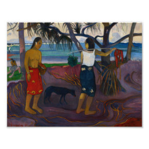 Foto Paul Gauguin - debajo del Pandanus