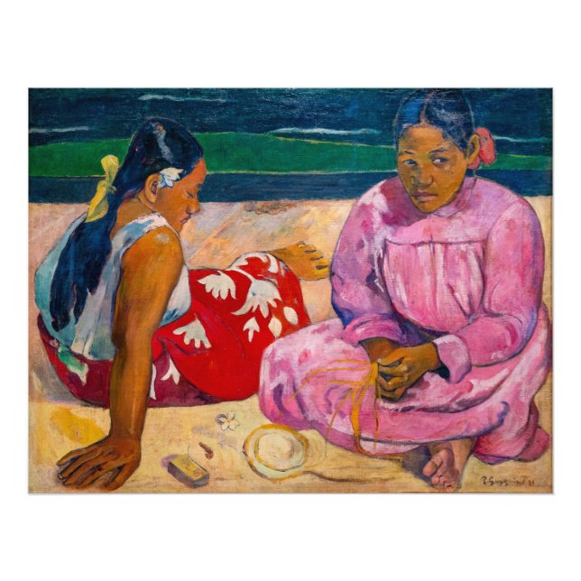 Foto Paul Gauguin - Mujeres tahitianas en la playa (Frente)