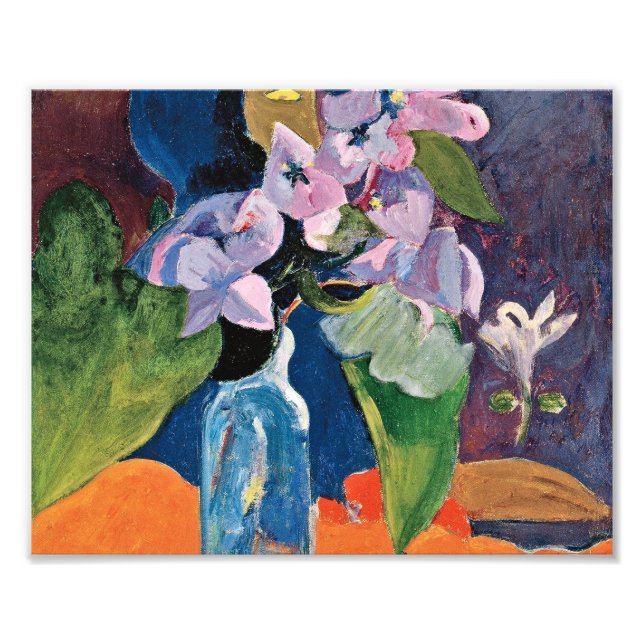 Foto Paul Gauguin - Todavía La Vida Con Flores E Idol ( (Frente)