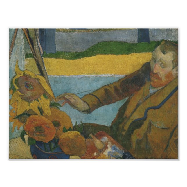 Foto Paul Gauguin-Vincent van Gogh Pintando girasoles (Frente)