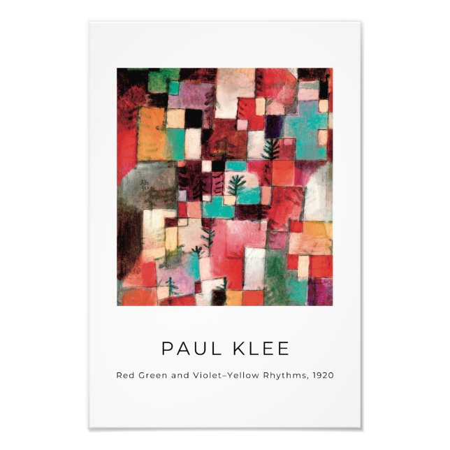 Foto Paul Klee, colorido arte abstracto moderno (Frente)