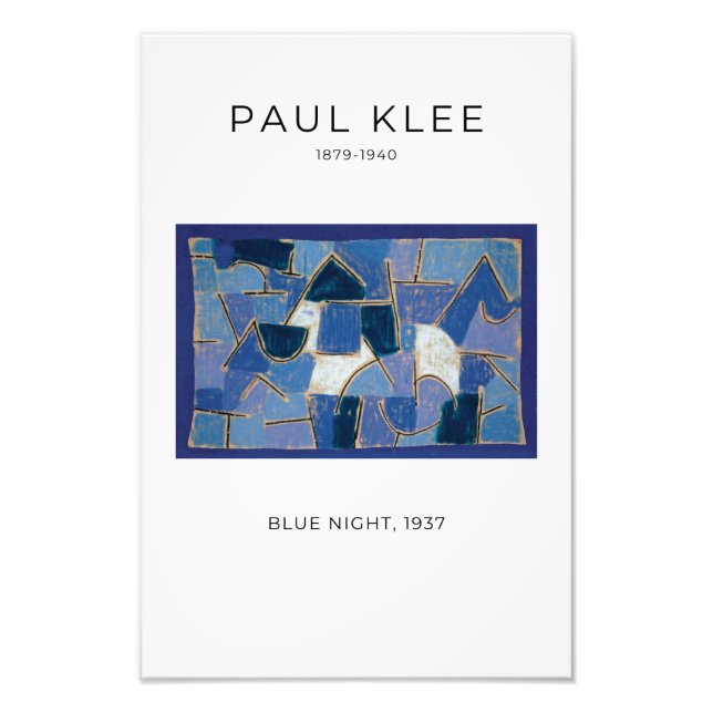 Foto Paul Klee, Noche Azul - Arte abstracto moderno (Frente)