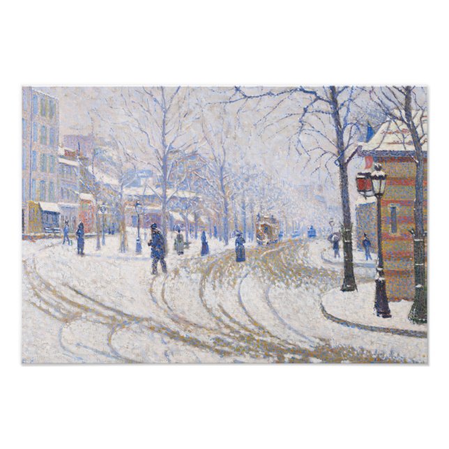 Foto Paul Signac - Nieve, Boulevard de Clichy, París (Frente)