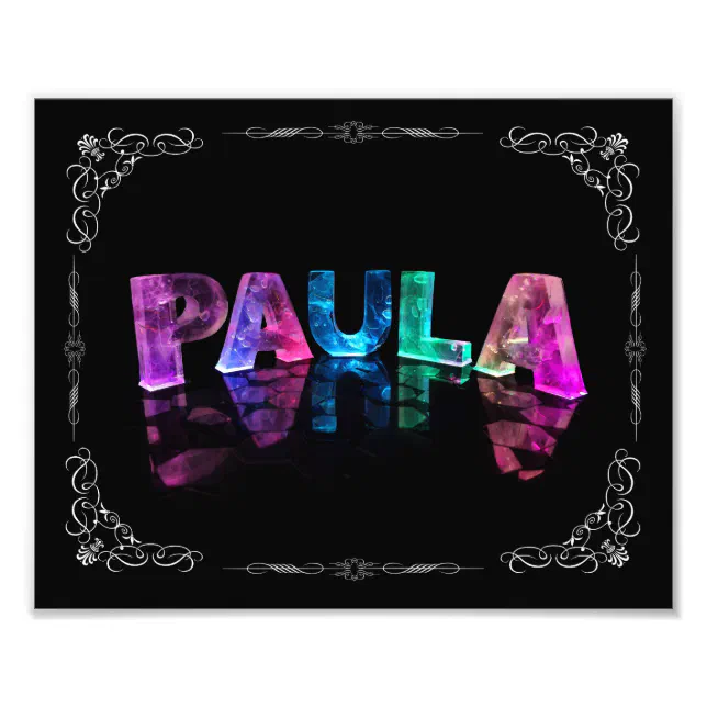 Personalizado unicornio nombre Paula cumpleaños niña bolsa de regalo