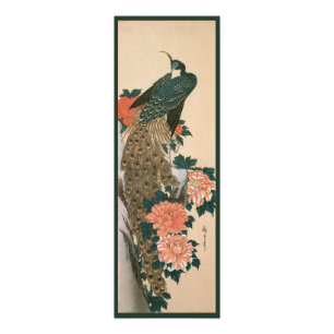 Foto Pavo y peonías por Hiroshige, arte japonés