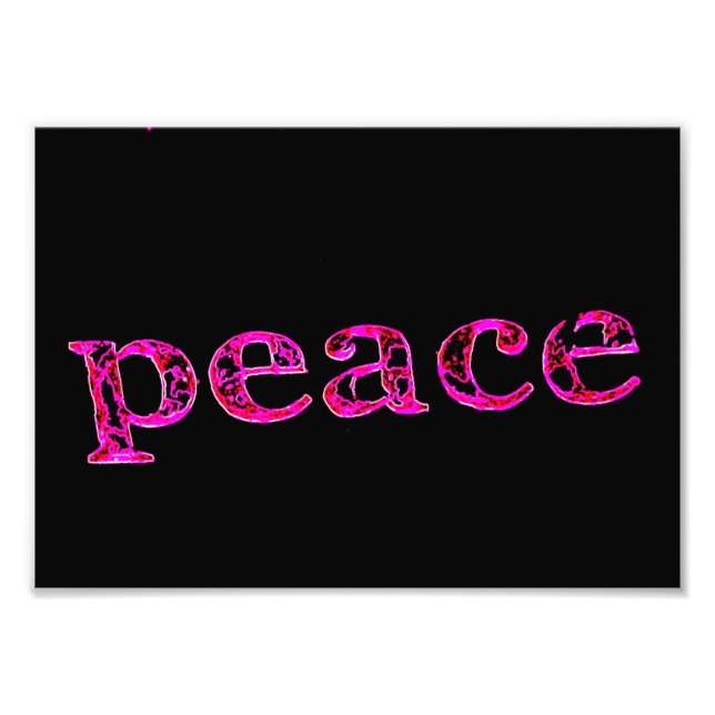 Foto paz rosa en negro (Frente)