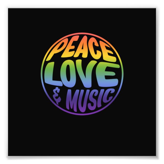 Foto Peace Love Music Support Earth World Peace Day (Frente)