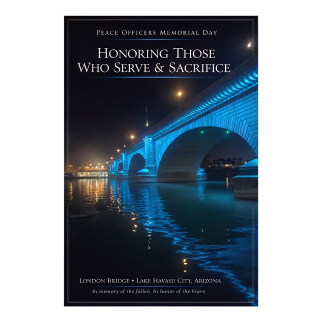 Foto Peace Officers Memorial Day London Bridge Poster (Frente)