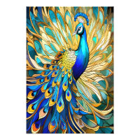 Peacock vibrante en el Art Nouveau