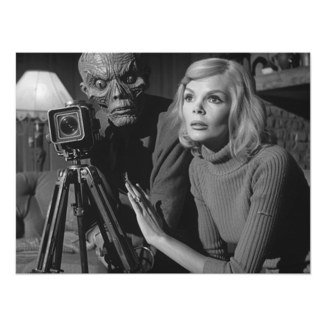 Foto Película de Monstruo Blanco y Negro (Frente)