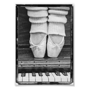 Foto Pequeño blanco y negro del dúo del ballet del
