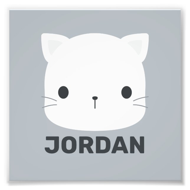 Foto Pequeño gato con nombre personalizado fotográfico (Frente)